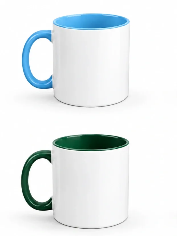 Caneca alça e interior colorido