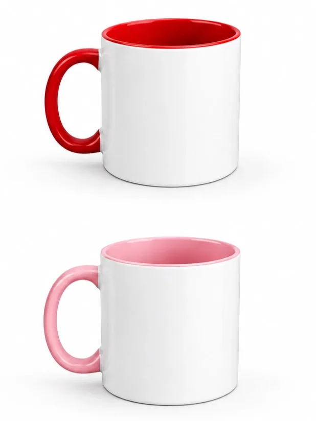 Caneca alça e interior colorido